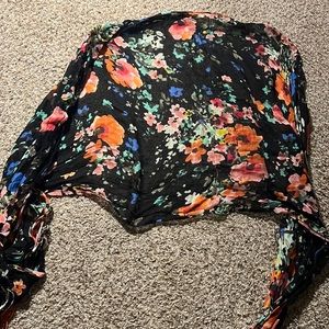 Floral print scarf